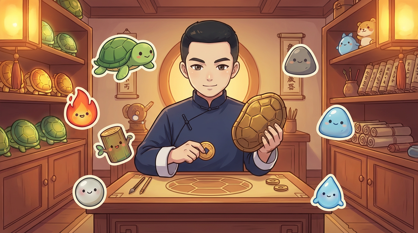 阿法老師搖龜卦